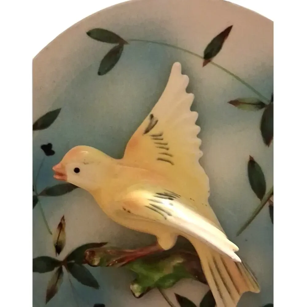 Vintage Napco 3d Yellow Bird Wall Hanging #B1770